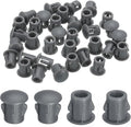 uxcell 58Pcs 5mm(3/16") Nylon Hole Plugs, Flush Type Panel Round Snap in Fastener Knockout Locking Plugs for Furniture Insert End Caps Panels, Gray