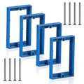 OwnMy 4PCS 1/2" Electrical Outlet Box Extenders, 1 Gang Electric Box Extenders with 8 Screws, Single Gang Receptacle Outlet Extenders for Electrical Box and Power Socket Switch, Blue