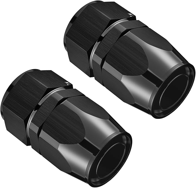 EVIL ENERGY 20AN Hose End Fitting Straight Swivel for CPE Braided Hose Black 2PCS