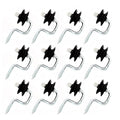 12 Pcs Wood Post Screw-in Corner Post Bracket with Insulator, Wood Post Anchors, Corner Polyrope Insulator,Black