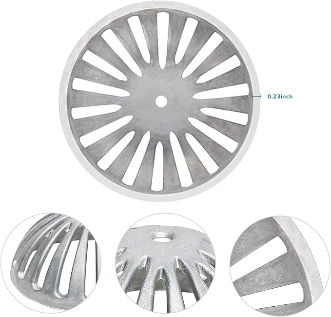 10 Pack Floor Sink Strainer Floor Drain Strainer Heavy Duty Aluminum Dome Sink Drain Strainer Floor Drain Cover for Kitchen, Bar, Outdoor Garden or Bath 5-1/4" Diameter x 2-1/4"H