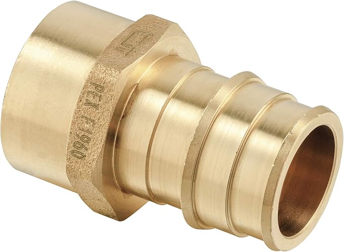 (Pack of 5) EFIELD Pex A Full Flow Expansion Brass Fittings 3/4"x 1/2" Female NPT Adapter, ASTM F1960,(PEX1960030)