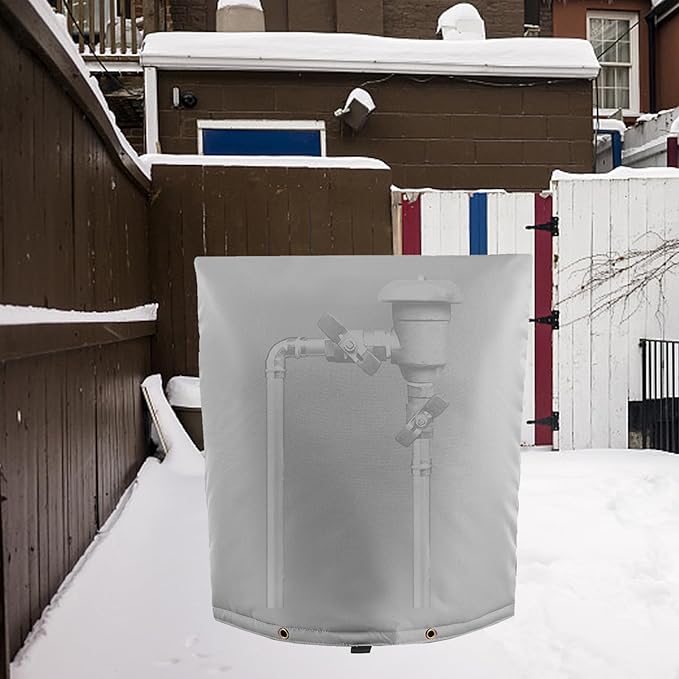 Insulated Backflow Preventer Pouch - Outdoor Pipe Insulation for Winter, Well Pump & Sprinkler Valve Protection