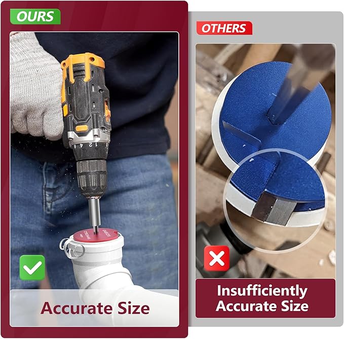 2 Inch PVC Pipe Reamer PPR200 Clean Ream Extreme with 3/8-Inch Hex Shaft, Meifrenship Plumbing Tool Head Aluminum, Pipe Reamer Tool for 2" SCH. 40 PVC, CPVC & ABS Fittings, PVC Fitting Saver