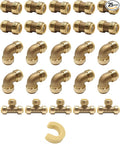 (Pack of 25) EFIELD 1/2 Inch Push Fit Fitting Bundles to Connect Pex, Copper, CPVC -10 PCS Elbow and10 PCS Coupling, 5 PCS Tee with a Disconnect Clip