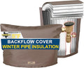 Backflow Preventer Cover Insulated (5˚F) - 36" W x 24" H Backflow Cover for Winter Pipe Freeze Protection - Sprinkler Covers for Outside - Double Wall Insulation Cover Brown