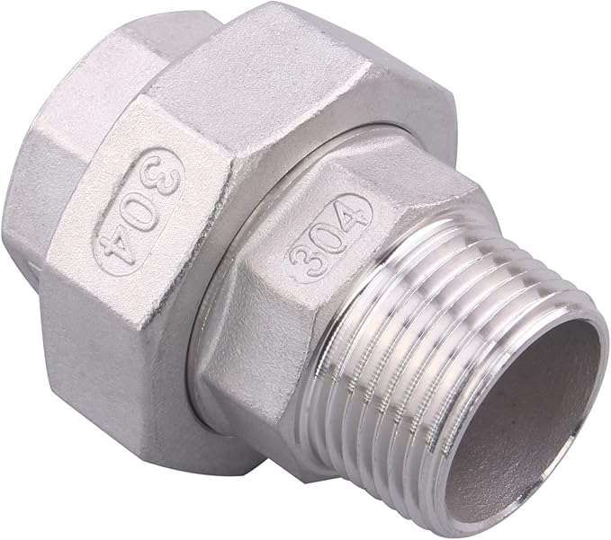 Cast Pipe Fittings Union - 1" NPT Female x 1" NPT Male Stainless Steel 304 Fitting,Class 150