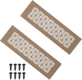 PATIKIL 10 x 3 Inch Door Air Vent Cover, 2 Pcs Heavy Duty Aluminum Grille Ventilation Cover Louvered with Mounting Screws for Cabinet Wardrobe Door, Brown