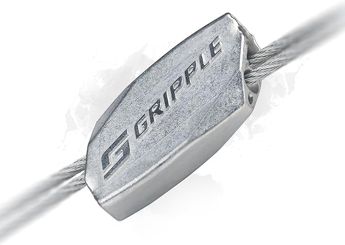 Gripple - No. 3 Standard Loop Hangers | Standard Hanger Cable | Hanger with Fastener for Fast Suspension | 200 lbs Safe Working Load | Sold in Packs of 10 | 10 Ft Rope