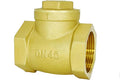 1-1/2"NPT Swing Brass Check Valve DN40, 1-1/2NPT Female Thread Horizontal One Way Valve to Prevent Water Backflow for Sump Pump and Air Compressor