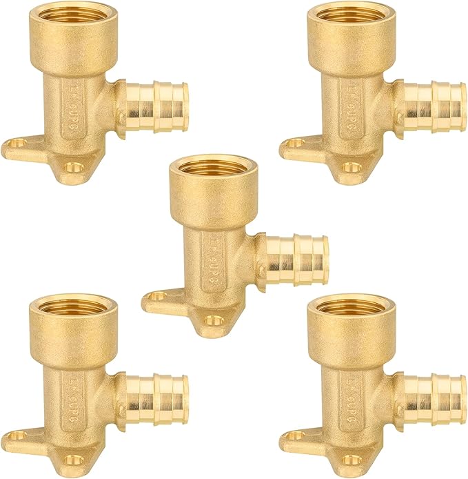 5-Pack HeSun Pex A Fitting, 3/4 Inch Expansion Drop Ear Elbow,3/4" Female NPT Thread x 3/4" Pex A Expansion,ASTM F1960(PEX1960088-5)