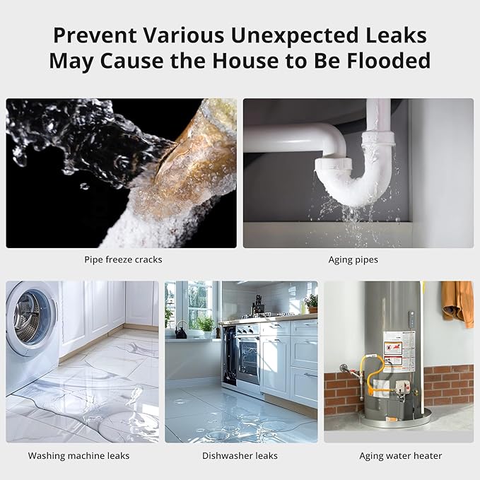 SONOFF SNZB-05P Zigbee Water Leak Sensor with Detection Cable for Alarm System and Smart Home Automation, Wireless Mini Flood Detector for Kitchen Bathroom Basement 2Pack