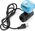 U.S. Solid 1” PPE Motorized Ball Valve with US Plug - Plastic Electrical Ball Valve, 2 Wire Auto Return, AC 110~230V, Normally Closed
