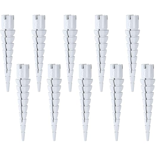 10 Pcs Wood Anchor, Stripped Screw Hole Repair Kit for Wood, Door, Fixing Stripped Screw Holes, Fits Wood Screws Sizes #2 to #16(White)