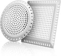Shower Drain Hair Catcher/Drain Strainer,2 Pack Shower Drain Cover for Bathroom Floor Drain, Stainless Steel and Silicone (Patented Product)