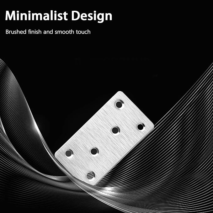 8 Pcs Mending Plate, 3.15 x 1.5 inch Stainless Steel Flat Plates with Holes, Straight Metal Mounting Braces Brackets Kit for Furniture, Wood Joint Connector (Silver, 3.15 inch)