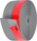 MYFAMIREA Door Weather Stripping 3IN (W) x 20FT (L) Door Draft Stopper Seal Tape Silicone Seal Strip Self Adhesive Shower Sweep Insulation Tape Side Bottom Strip for Sliding Glass Window Gap, Gray
