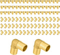 100-Pack PEX Fittings Niikappu 1"x1" Pex Elbow, Brass Crimp Pipe Fittings for PEX Pipes, ASTM F1807