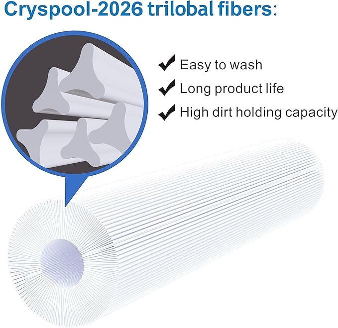 Cryspool® PAS28 Filter Compatible with PAS28, PAS28-F2L, PAS28-F2L-B12, X29-PAS28-F2L, 06-0052-12, 06-0055-12, FC-0309, FC-0312, SD-01330, Spa Filter Cartridge, 2 Pack