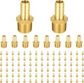 (Pack of 100) EFIELD Brass Hose Barb Fitting Adapter, 3/8" Barb x 3/8" NPT Male Pipe Fitting,(BARB006-100PCS)