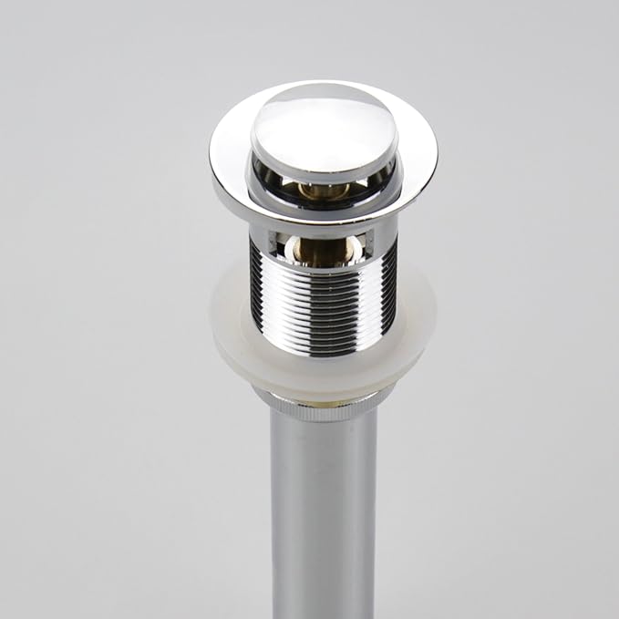 Bathroom Sink Drain,Drain Stopper Bathroom Sink Without Overflow,Pop Up Drain Strainer,Stainless Steel Chrome