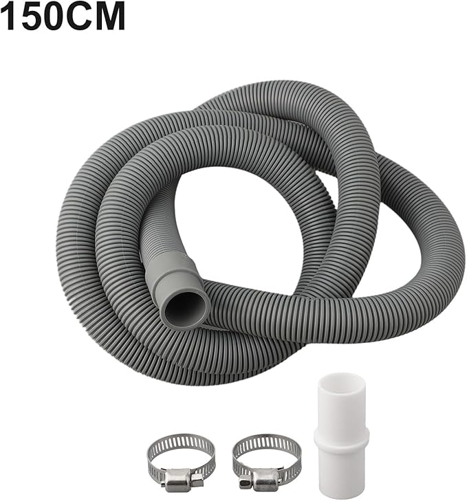 Drain Hose Extension Kit, Includes Drain Hose, Clamps And Adapter For All Washing Machines, Dishwashers And Dehumidifier High-Quality, Gray, 1-Piece(59.06 IN)