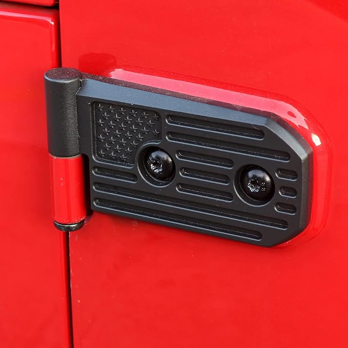 JL Door Hinges for Jeep, Replacement Original Factory Door Hinge Sleeve for 2018-2023 Jeep Wrangler JL JLU Sports Sahara Rubicon Gladiator JT Accessories 4 Door, Aluminum,8 Pcs, Black