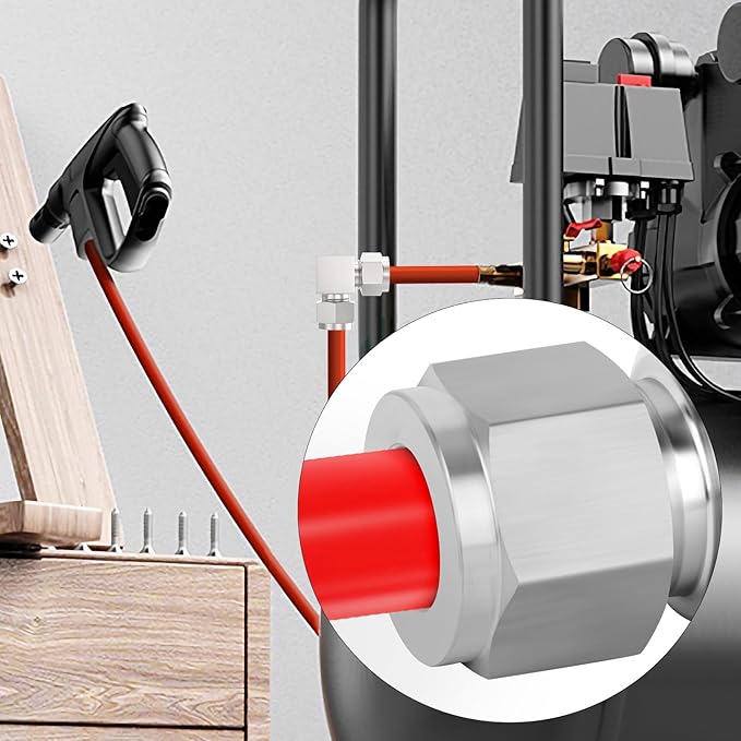 TAISHER 1PCS 304 Stainless Steel Square 90 Degree Compression Tube Pipe Fitting Connector, 3/8" Tube OD x 3/8" Tube OD Adapter