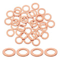 uxcell 75Pcs M10 Flat Washer Copper Washer Sealing Rings, 10mm ID 16mm OD 1.5mm Thickness Copper Crush Washers Metric Sealing Gasket for Plumbing Machinery Automotive