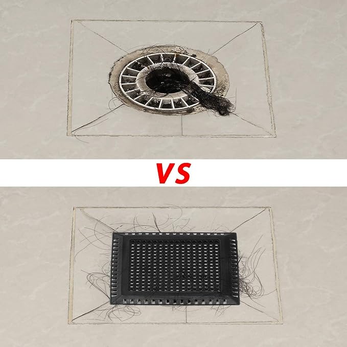 Hair Catcher/Drain Strainer/Shower Drain Cover for Bathroom Floor Drain, Stainless Steel and Silicone (Patented Product)