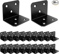 20 Pcs Metal Corner Braces, 1.5in L Brackets for Wood, 90 Degree l Bracket Wide Corner Black Metal Corner Bracket for Wood Furniture Bed Chair