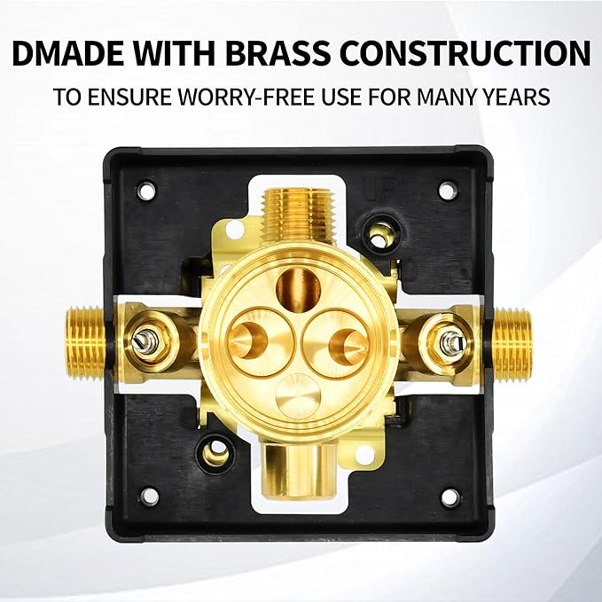R10000-UNWSHF Shower Valve Body for Delta MultiChoice Universal Tub and Shower Trim Kits, Fits 13, 14, 17, and 17T Series Single-Function or Dual-Function Trim, Rough-In Valve with Screwdriver Stops