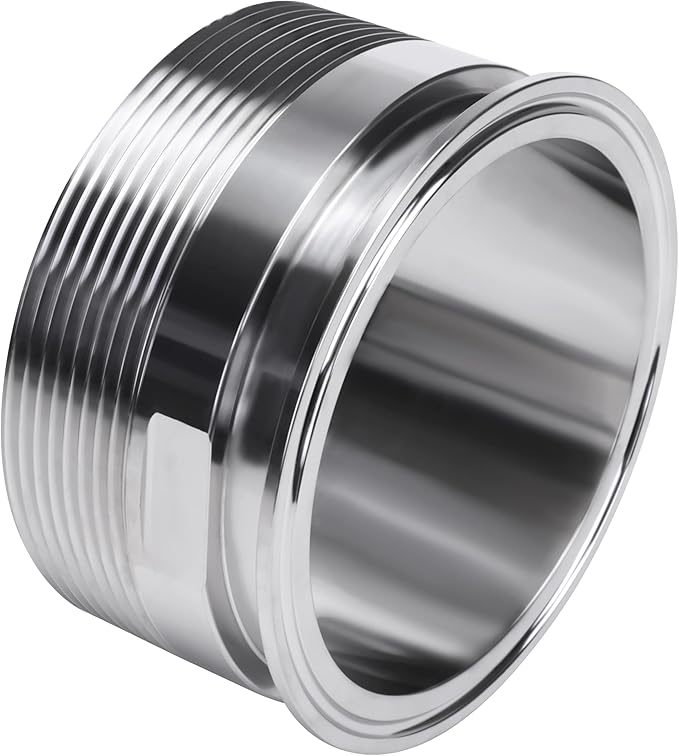 DERNORD 4''Tri clamp Adapter to 4 inch MNPT Thread Ferrule Sanitary Pipe Fitting