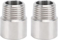 1/2 Inch NPT Male to 1/2 Inch NPT Female Pipe Fitting Adapter, Stainless Steel Pipe Coupler, 304 Stainless Steel Pipe Extension Fitting with Universal Compatibility for Plumbing