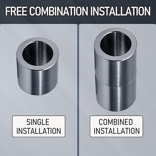 Stainless Steel Reducer Bushing, Screw Standoff Metal Spacer 3/4" to 1/2" Steel Reducer Standoff Bushing Adapters for 1/2" Screws Bolts and Rods, Round Metal Stainless Steel Spacer Set of 10