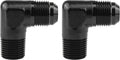 EVIL ENERGY 10AN to 1/2" NPT Male 90 Degree Fitting Adapter Aluminum 2PCS