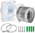 Magnetic Dryer Vent Coupling Strong Magnetic Self-connection，Suitable for Confined Paces Magnetic Dryer Vent Coupler with 4 inch Hose,Magnetic Dryer Vent Connector Kit Easy to Connect（WHITE)