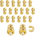 (Pack of 20) Niikappu 1/2" x 3/8" Reducing Coupling Brass Fittings, Push-to-Connect Plumbing Fitting for Pex, Copper, CPVC, Includes Removal Clip
