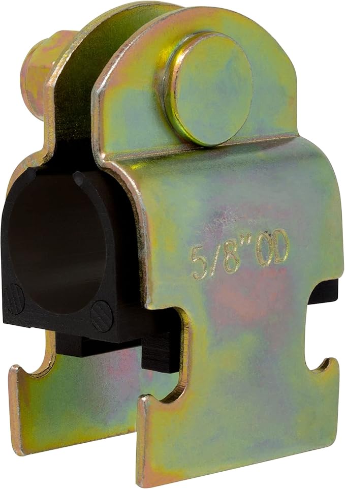 Rubber Cushion Strut Clamp 1/2" NOM (5/8" OD) for Mounting Copper Piping, PEX Pipe, CVPC Tubing to Strut Channels [5 Pack]