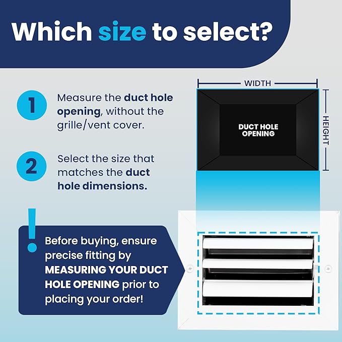 4x6 Inch (Duct Opening) Aluminum 1-Way Air Flow Vent – HVAC Vent Cover for Wall or Ceiling – Quiet HVAC Wall Register with Multi-Shutter Damper – Adjustable Curved Blade - Plastic Seal for Tight Fit
