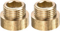 YOKIVE 2 Pcs Extension Pipe Fitting, G1/2 Female to G1/2 Male Thread Reducer Adapter Connector, Great for Bathroom Pipe Device, Water Pipe (Golden, 10-mm)
