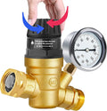 RV Water Pressure Regulator with Adjustable Handle, Water Pressure Regulator for RV Camper, Upgrade Water Pressure Reducer for RV, Fit for RV Water Pressure Adjust Style 1