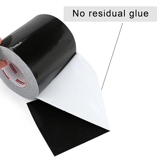 6" Duct Tape, Heavy Duty 6 inch x 55 yds (164 ft) Wide Black Duct Tape, Waterproof, UV Resistant for Crafts, Home Improvement, Repairs, & Projects