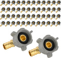 (Pack of 50) EFIELD 1/2 Inch Pex X 7/8 Inch Toilet Ballcock Swivel Elbow Adapter, Brass Plumbing Fittings,(PEX1807311-50PCS)
