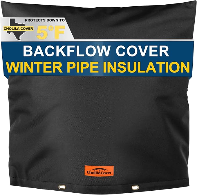 Backflow Preventer Cover Insulated with Thicker 7 Layers Fabric, 24" W x 24" H Backflow Cover with Aluminum Foil Layer for Winter Pipe Freeze Protection, Backflow Insulation Cover