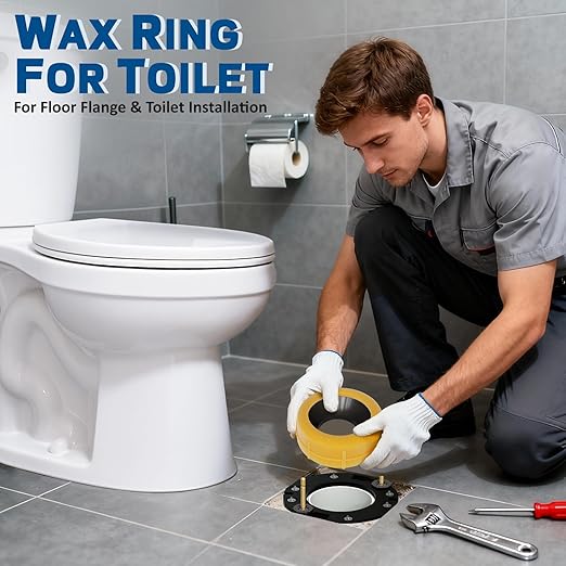 NEEXAN Extra-Thick Toilet Wax Ring Replacement Kit with Installation Hardware –Leak-Proof Wax Ring for Toilet Compatible with 3" and 4" Drain Pipes