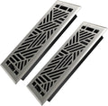 4x12 Inches 2 Pack Heavy Duty Walkable Floor Register Easy Adjust Air Supply Lever Floor Vents - Brooklyn Design - Vent Cover for Home Floor - Satin Nickel