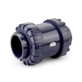 HYDROSEAL Sharkfellow 4’’ PVC True Union Ball Check Valve with Full Port, ASTM F1970, with EPDM Seals, Corrosion-Free, Service Free, Rated at 200 PSI @73F, Gray, 4 inch Socket (4'')