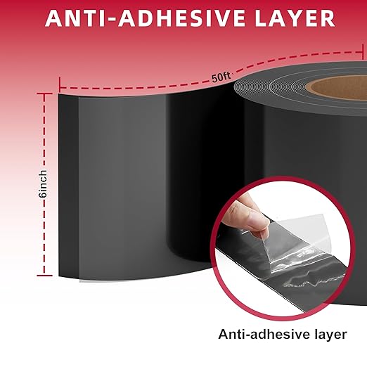 Joist Tape for Decking 6 inch, Butyl Tape for Deck Joists, Waterproof and Weather Resistant Self-Adhesive Joist Tape for Wood Beams and Joists, Anti-Corrosion Decking Tape