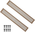 PATIKIL 20 x 3 Inch Door Air Vent Cover, 2 Pcs Heavy Duty Aluminum Grille Ventilation Cover Louvered with Mounting Screws for Cabinet Wardrobe Door, Brown